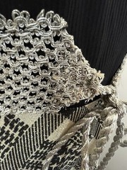 VTG 70s Dress Maxi Hostess Party Metallic SZ S Homemade ( SEE FLAWS
