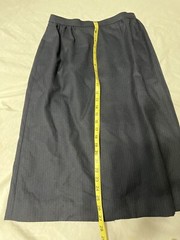 ICI Vintage 100% Wool, lined Suit, Made in Poland Navy pinstriped Womens sz 10