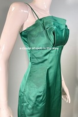 Vintage Saks Fifth Avenue Green Silk Cocktail Dress/Jacket Set S