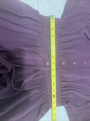 VTG 70s Parade New York Secretary Dress XS Plum Purple Union Made Flannel Feel