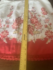 Vintage Tablecloth Skirt Sz 16 Liz Claiborne Red / White
