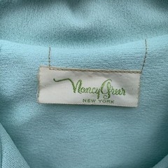 Vintage Nancy Greer Button Up 1970’s Blue Green Dress Jacket Career Size Small