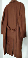 VTG 80’s Jacqueline Ferrar Women 100% Wool Overcoat Brown Single-Breasted Sz 26W