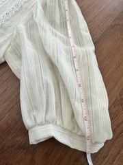 VTG 80s Gunne Sax Jessica San Francisco Ivory Lace High Neck Prairie Dress SMALL