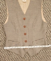 Escada Vest Plaid Houndstooth Size 34 Vintage Preppy Academia Fall Winter