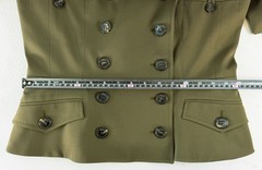 NWOT CHRISTIAN DIOR John Galliano Hourglass Bar Jacket 10 Olive Green Khaki RARE