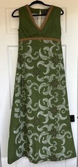 VTG The Bagshaws of St. Lucia W.I. Silkscreen Fabric Dress Sydney Bagshaw Design