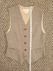 Escada Vest Plaid Houndstooth Size 34 Vintage Preppy Academia Fall Winter