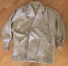 Vintage USA Made Womens Ferncroft Long Wool Coat Overcoat Fleck Mod Boho