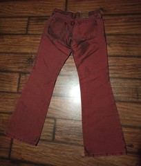 Vintage Lee Dungarees Metallic Red Denim Y2K Hipster Jeans