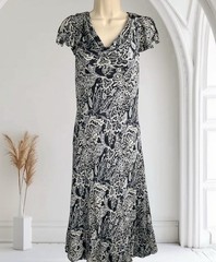 Vintage 90s Y2K 100% Silk Floral Paisley Dress Large Hawaiian Fairy Charter Club