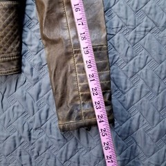 Vintage JOUJOU Polyurethane Textured Kacket Womens Size L Brown Full Zip