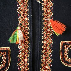 Vintage Ukrainian Ethnic Folk Kiptar Embroidered Wool Vest Women’s Medium