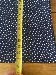Vintage Perry Ellis Bergdorf Goodman Blue Polka Dot High Neck Tie Blouse Small S