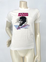 Vintage 1984 Michael Jackson Thriller NOS White 50 50 T Shirt Youth Large 14-16