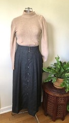 Vintage Geiger Of Austria Charcoal Grey Midi Skirt, EU 40
