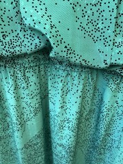 Vintage Liz Petites Inc Babydoll Green Dress Peter-pan Collar Bow Pollyanna 10