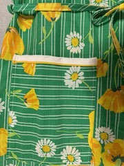 Vintage 60s 70s Komar house dress Floral USA made Patio Hostess Retro Summer