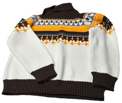 Vintage 1970/80s K-Mart Women’s Nordic Zipper Turtleneck Sweater Size M