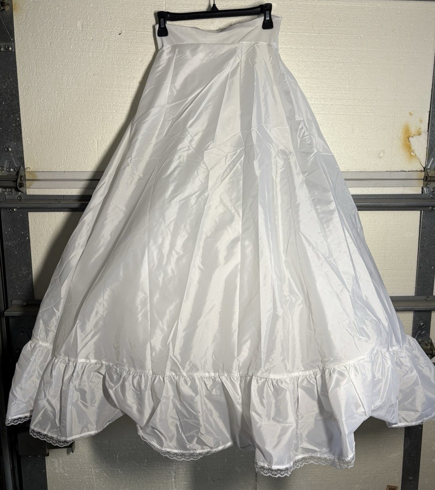Vintage Mary’s Sk105 Tulle Bridal Petticoat Underlay White Ivory