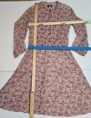 Vtg 1970s Sue Brett Maxi Floral Dress Womens Sz Medium Prairie Cottage Core EUC