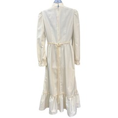 Vintage 70s Prairie Maxi Dress Cottagecore Victorian Edwardian Retro Wedding