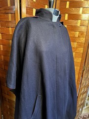 Vintage Charles Klein Wool Cape Plaid Lined Made in Sri Lanka