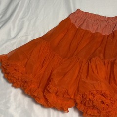 Vtg Great American Square Dancing Co Red/Orange Petticoat Medium Rockabilly