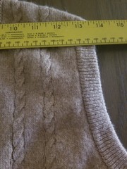 1970’s JAEGER UK cashmere Camel Hair Blend Cableknit Womens Vintage Vest sz S 34