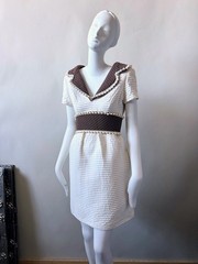 Elegant Oscar De La Renta 1960s Mini Dress Uptown 60’s Mad Men Chic sz XS