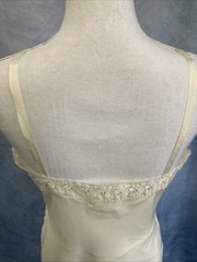 Vtg 50s 60s Barbizon Ariel Tafredda Full Slip White Taffeta Side Zip Fits XS/S