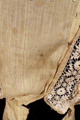Antique Edwardian French Yellow Cotton & Silk Dress Size Small