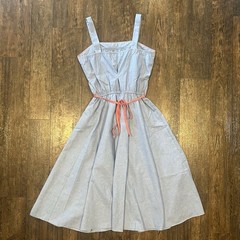 Vintage Tabby Of California Blue And Red Chambray Style Dress Size 10