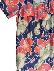 Sears Vintage Cotton Hawaiian Print Short-Sleeve Muumuu Midi Womens M 12-14