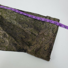 VTG 90s Lorain Croft Green Silk Paisley Jaquard Kimono Style Smoking Jacket