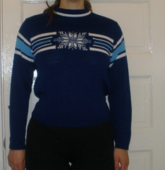 Vintage Colombia Sportswear Snowflake Kit Sweater Preppy Ski Chalet Chic MED