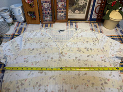 Y2K LA Gold Plus 2X Yellow White Floral Stripe Top Women’s Plus Vintage Tee