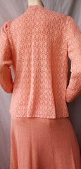 2PC Crochet Maxi Sweater Dress Cardigan Sweater Picardo Knits Tea Wedding Garden