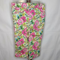 Willi Smith Vintage women’s 10 capri pants multicolor zip cuffed bottoms pockets