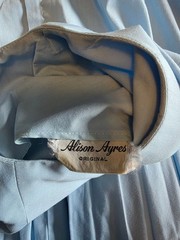 Alison Ayres Original Vintage 1950s Baby Blue Sleeveless Pleated A-Line Midi Dre