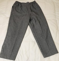 Vintage Joan Leslie Pants Womens 14 P Petite Wool Blend Micro Houndstooth