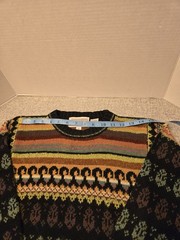 Vintage 80s 90s The Import Workshop Geometric Hearts Sweater Small