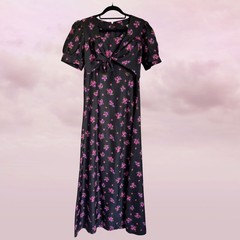Vintage 1970s Ballerina of Sydney Prairie Floral Maxi Dress AU 12 / US 8 Cottage
