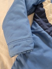 Vintage Jacket 1970’s Womens Blue Striped Snow Weather Taiwan Full Zip Ski