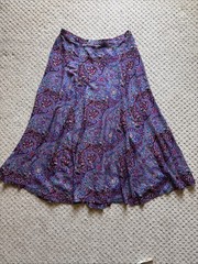 Vintage Leslie Faye Dresses Paisley Skirt Size 16