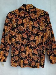 Harve Benard Vintage 90s Velvet Paisley Jacket Womens Size 8 Cotton Spandex NWT