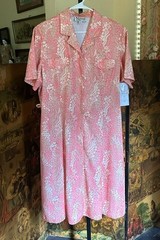 1970s Orange Print Dress NWT Size 20