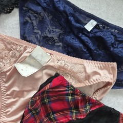 Huge Lot 3X Vintage Plus Size Panties 22/24 Satin Thong Bikini Brief Underwear
