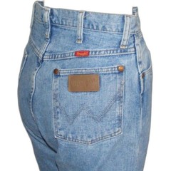 WRANGLER Jeans, 32, VINTAGE, Light Blue, 100% Cotton, Made in USA