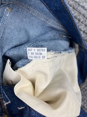 Vintage 80’s Levi’s 716 Saddleman Student Jeans 26×30 Rinsed Denim NOS